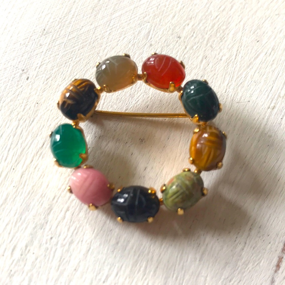 Vintage scarab broach 12k